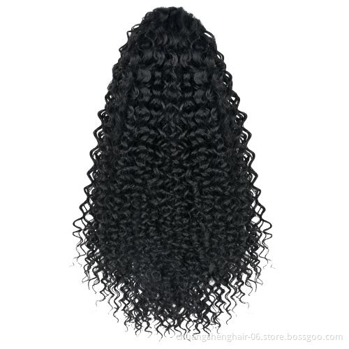 African female wig Braided Clip Afro Long Extensions Synthetic Curly Toupee Hair Ponytails expression braiding hair extension